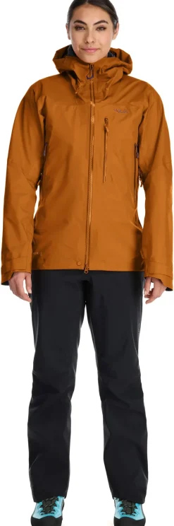 Rab Waterproof Jackets-Womens Latok Mountain GTX Jacket - Marmalade