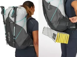 Rab Fast & Light Rucksacks And Vests-Womens Muon ND40 Rucksack - Pewter-Graphene