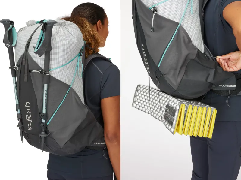 Rab Fast & Light Rucksacks And Vests-Womens Muon ND40 Rucksack - Pewter-Graphene