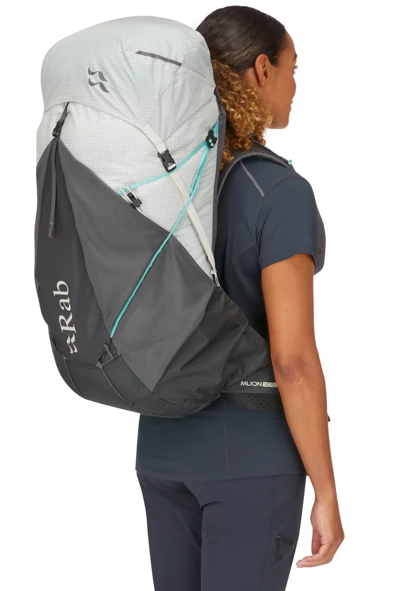 Rab Fast & Light Rucksacks And Vests-Womens Muon ND50 Rucksack - Pewter-Graphene