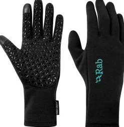 Rab Gloves-Womens Power Stretch Contact Grip Gloves - Black