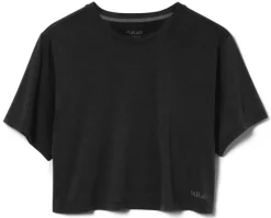 Rab T-Shirts & Baselayers-Womens Rivelin Crop Tee - Black