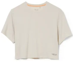 Rab T-Shirts & Baselayers-Womens Rivelin Crop Tee - Pebble