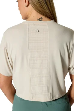 Rab T-Shirts & Baselayers-Womens Rivelin Crop Tee - Pebble
