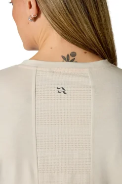 Rab T-Shirts & Baselayers-Womens Rivelin Crop Tee - Pebble