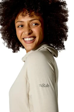 Rab Fleece & Mid Layer-Womens Rivelin Hoody - Pebble