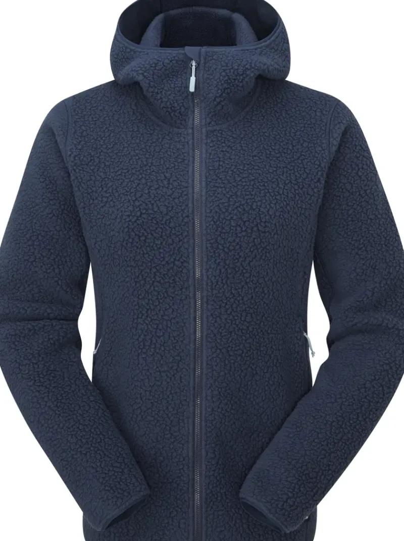 Rab Fleece & Mid Layer-Womens Shearling Hoody - Deep Ink
