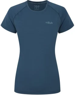 Rab T-Shirts & Baselayers-Womens Sonic Short Sleeved Tee - Tempest Blue