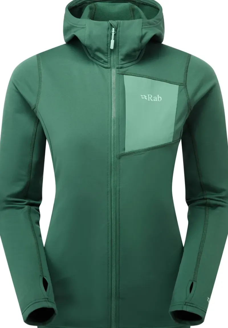 Rab Fleece & Mid Layer-Womens Superflux Hoody - Green Slate