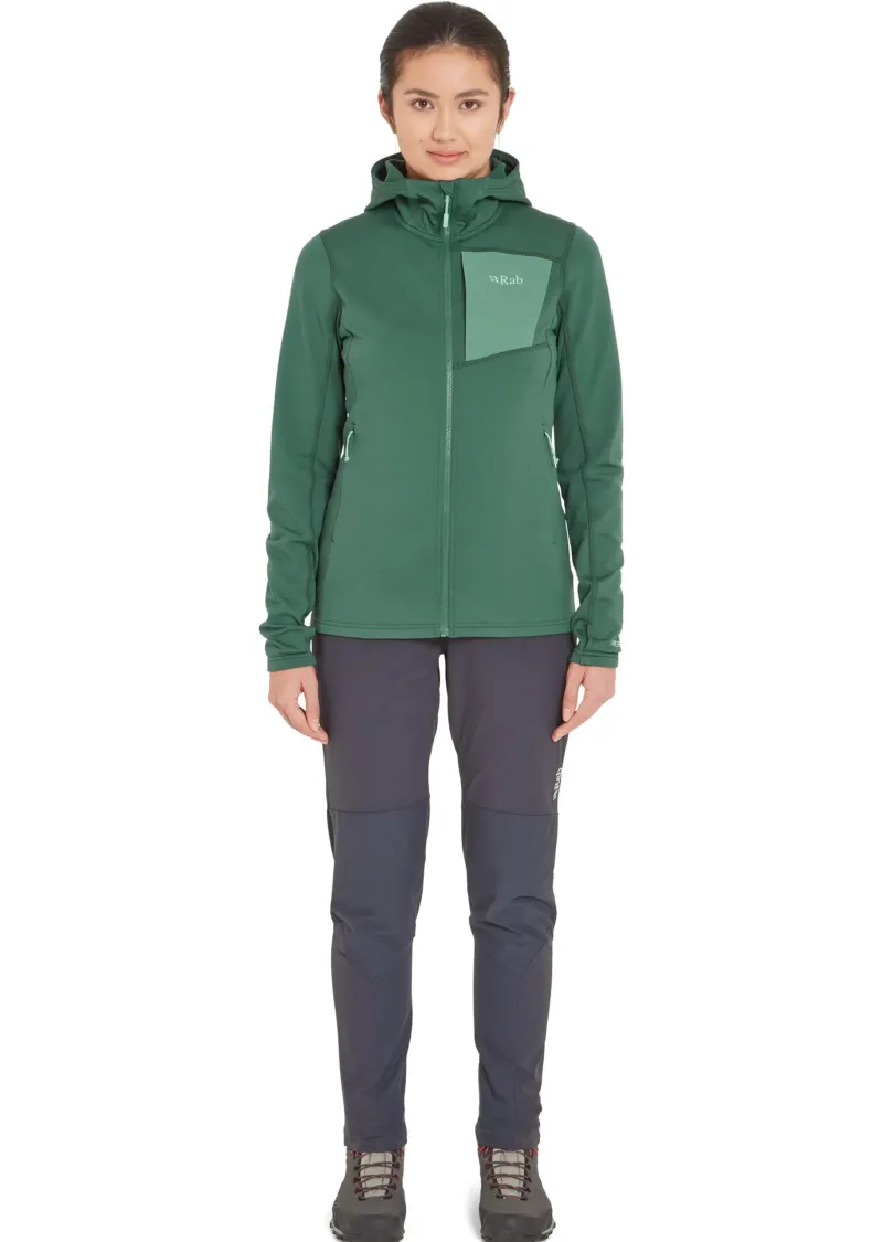 Rab Fleece & Mid Layer-Womens Superflux Hoody - Green Slate