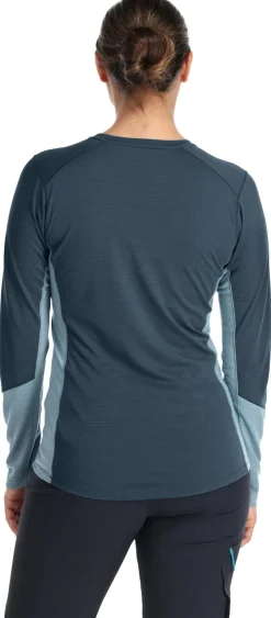 Rab T-Shirts & Baselayers-Womens Syncrino Base LS Tee - Orion Blue