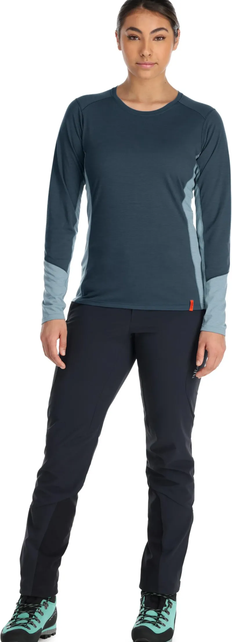 Rab T-Shirts & Baselayers-Womens Syncrino Base LS Tee - Orion Blue