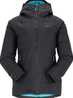 Rab Insulated Jackets-Womens Valiance Jacket - Black - Aquamarine