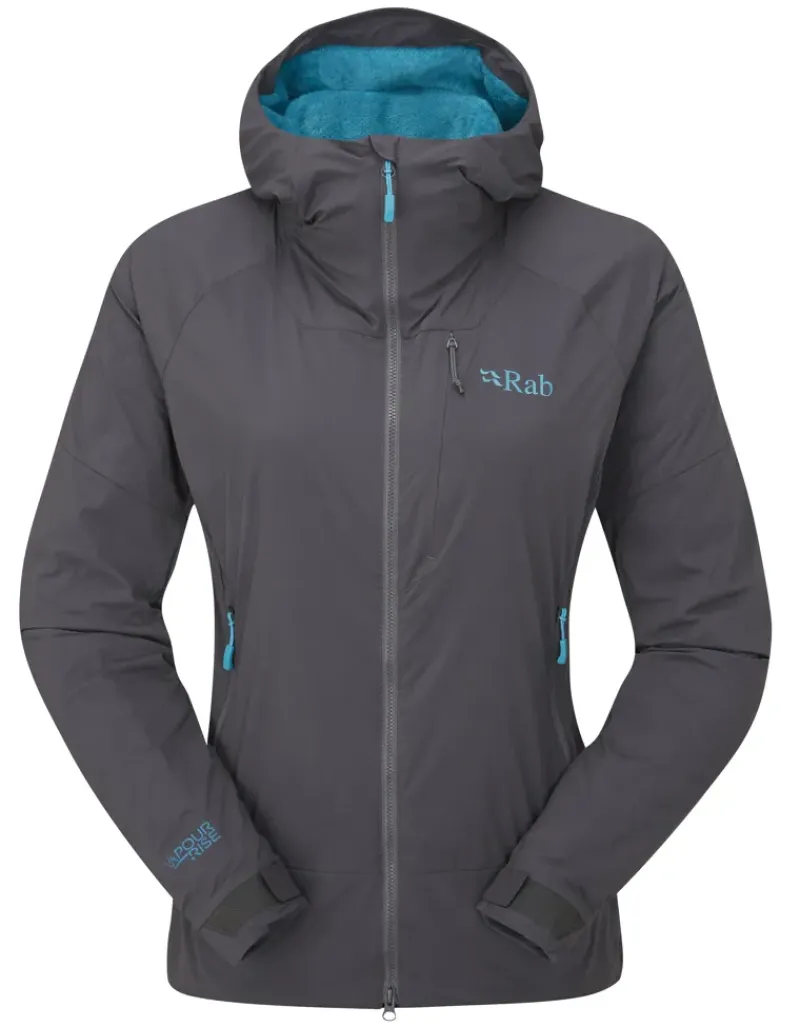 Rab Softshell Jackets-Womens Vapour-Rise Summit Jacket - Graphene