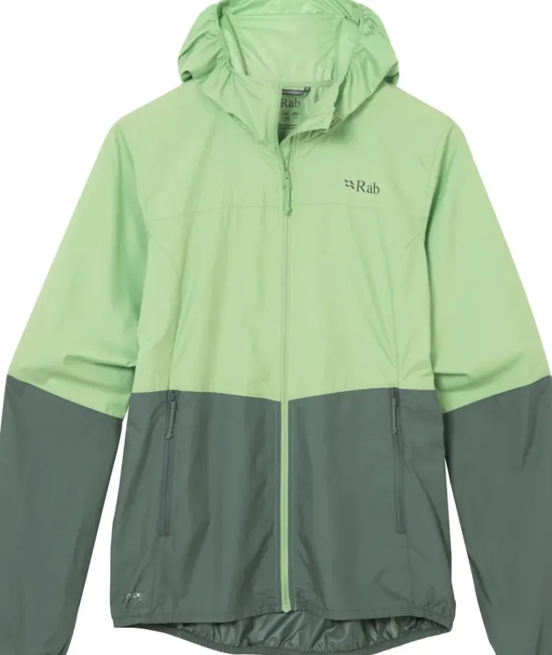 Rab Windshirts-Womens Windgather Hoody - Fig Green-Sage