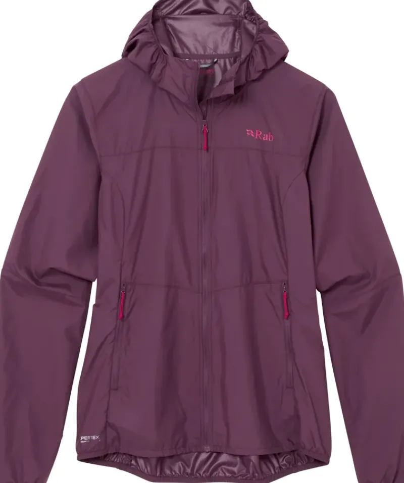 Rab Windshirts-Womens Windgather Hoody - Mulberry