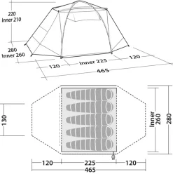 Robens Family & Leisure Tents-Cobra Stone 5 Tent