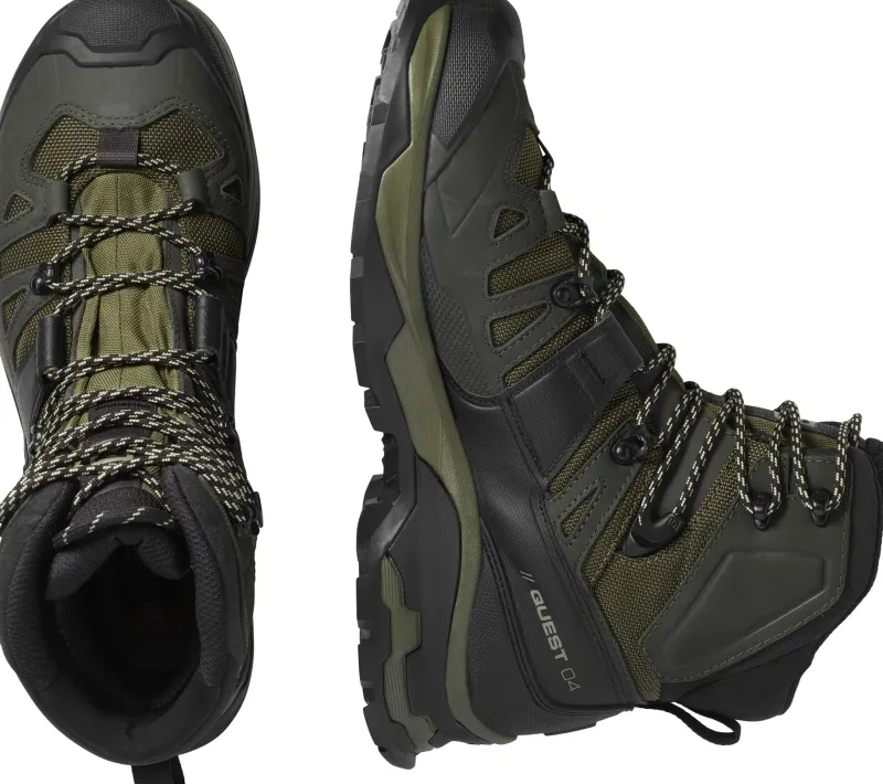 Salomon Hiking Shoes & Boots|Hiking Boots-Mens Quest 4 GTX Boots - Olive Night-Peat-Safari