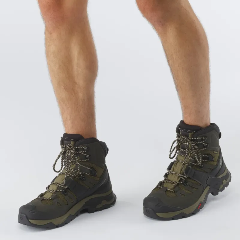 Salomon Hiking Shoes & Boots|Hiking Boots-Mens Quest 4 GTX Boots - Olive Night-Peat-Safari