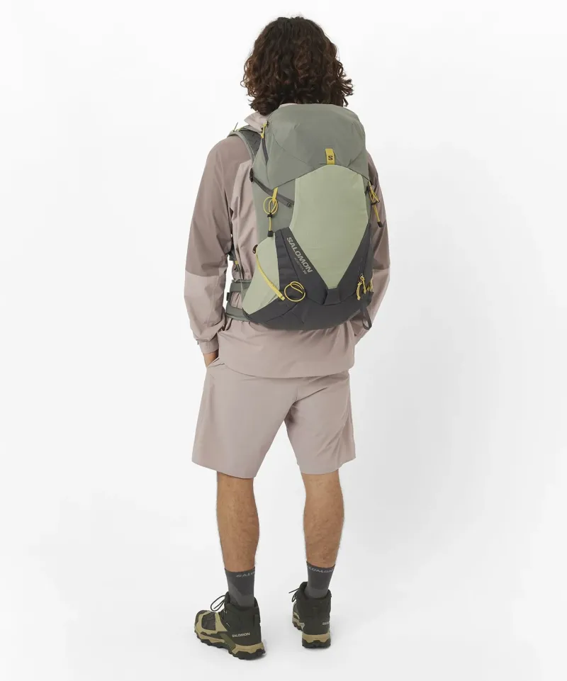 Salomon Hiking Shoes & Boots|Mid Height Boots-Mens X Ultra 5 Mid GTX Shoe - Peat-Gray Green-Blue Nights