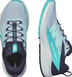 Salomon Hiking Shoes & Boots|Running Shoes-Womens Sense Ride 5 Shoes - Cashmere Blue-Carbon-Peacock Blue