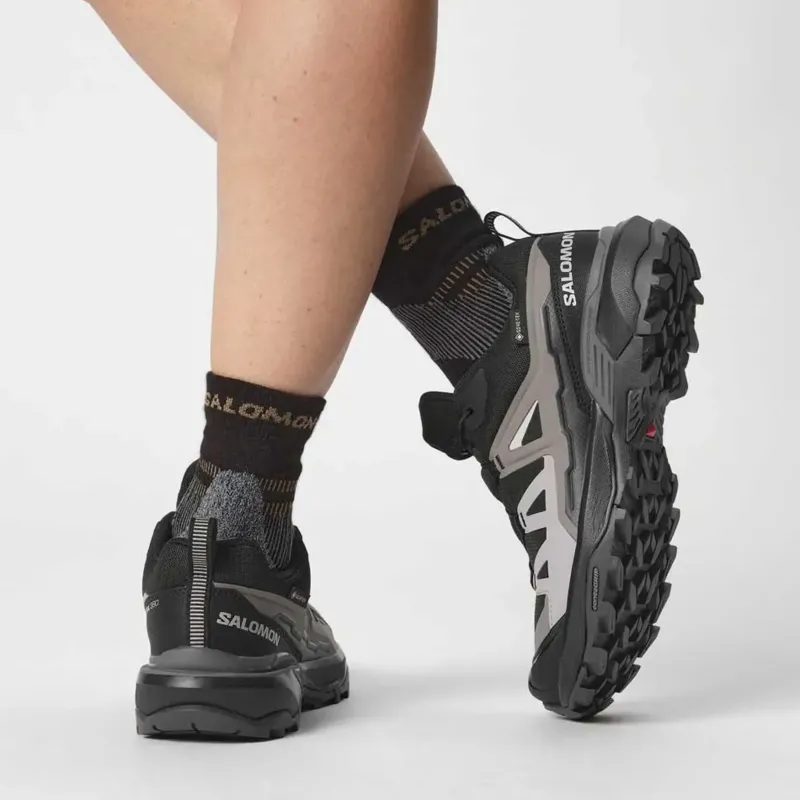 Salomon Hiking Shoes & Boots|Walking Shoes-Womens X Ultra 360 GTX Shoes - Black-Plum Kitten-Shale