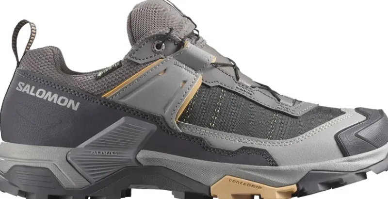 Salomon Hiking Shoes & Boots|Walking Shoes-Womens X Ultra 5 GTX Shoe - Plum Kitten-Nine Iron-Soft Clay