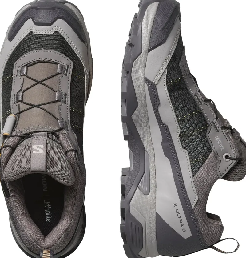 Salomon Hiking Shoes & Boots|Walking Shoes-Womens X Ultra 5 GTX Shoe - Plum Kitten-Nine Iron-Soft Clay