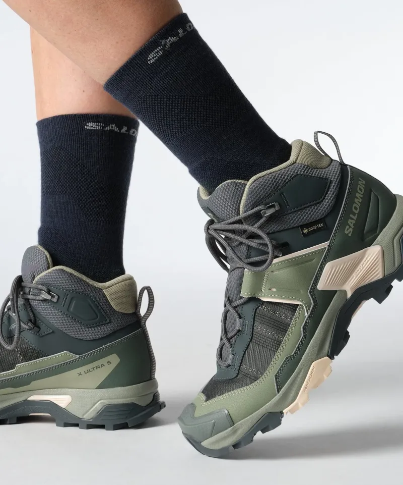 Salomon Hiking Shoes & Boots|Mid Height Boots-Womens X Ultra 5 Mid GTX Shoe - Turbulence-Sedona Sage-Tender
