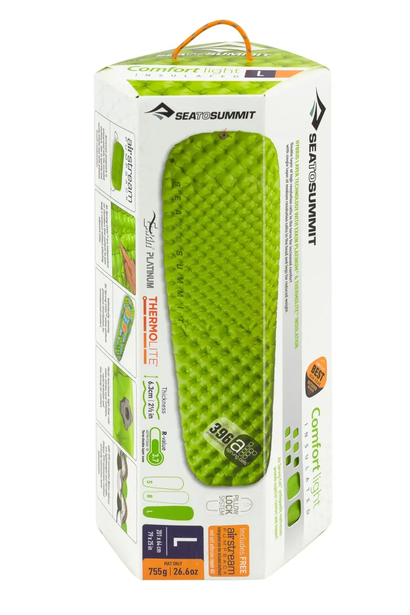 Sea To Summit Backpacking & Lightweight Sleeping Mats-Comfort Light ASC Insulated Mat - Large