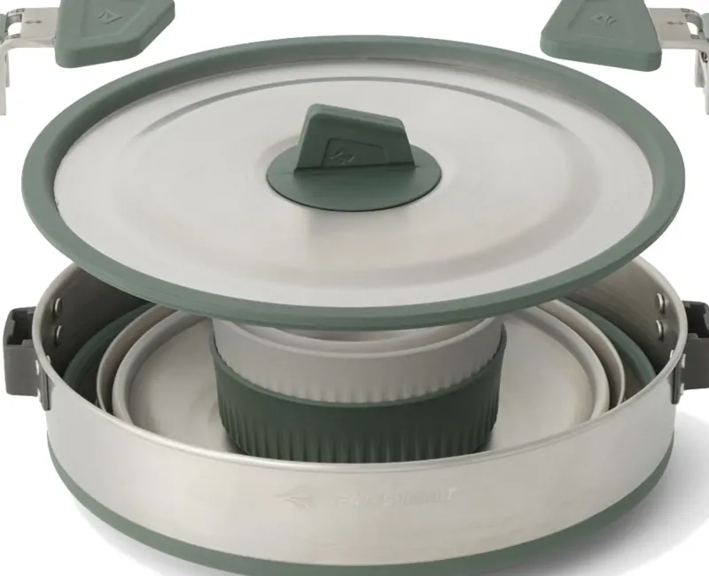 Sea To Summit Pots, Pans & Kettles-Detour Stainless Steel One Pot Cook Set - 5 Piece