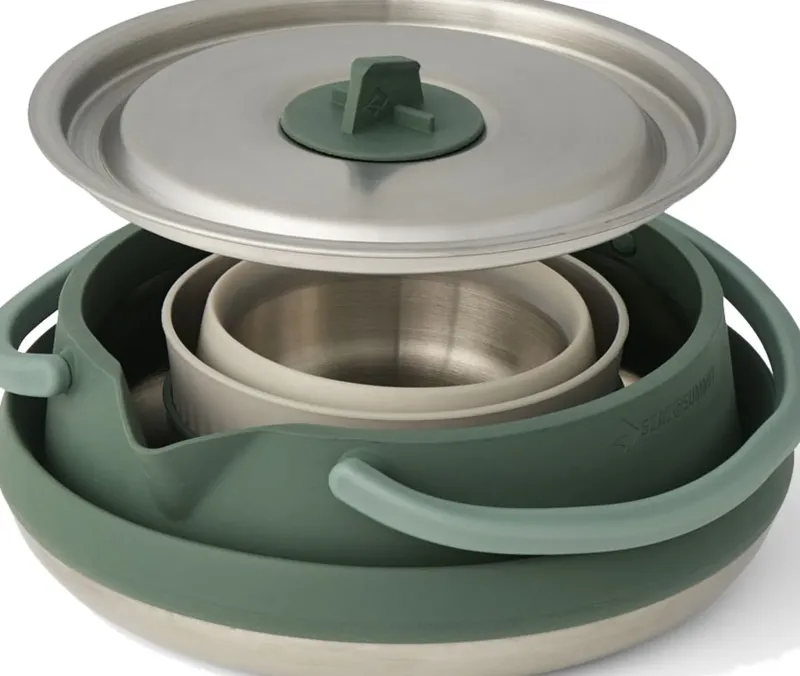 Sea To Summit Pots, Pans & Kettles-Detour Stainless Steel Kettle Cook Set - 2P - 3 Piece