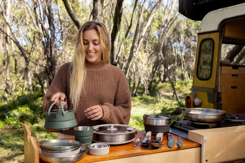 Sea To Summit Pots, Pans & Kettles-Detour Stainless Steel Kettle Cook Set - 2P - 3 Piece