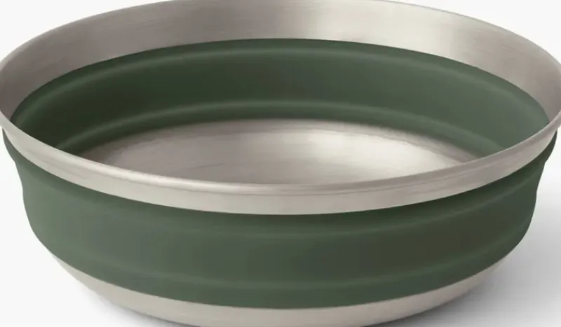 Sea To Summit Plates, Bowls, Cups & Utensils-Detour Stainless Steel Collapsible Bowl - M - Laurel Wreath