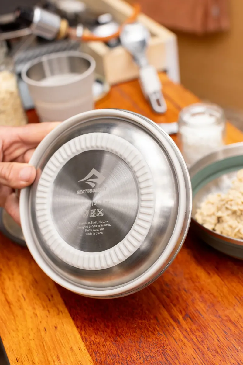 Sea To Summit Plates, Bowls, Cups & Utensils-Detour Stainless Steel Collapsible Bowl - L - Beluga