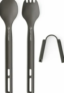 Sea To Summit Plates, Bowls, Cups & Utensils-Frontier UL Cutlery Set - 2 Piece Long Handle Spoon and Spork