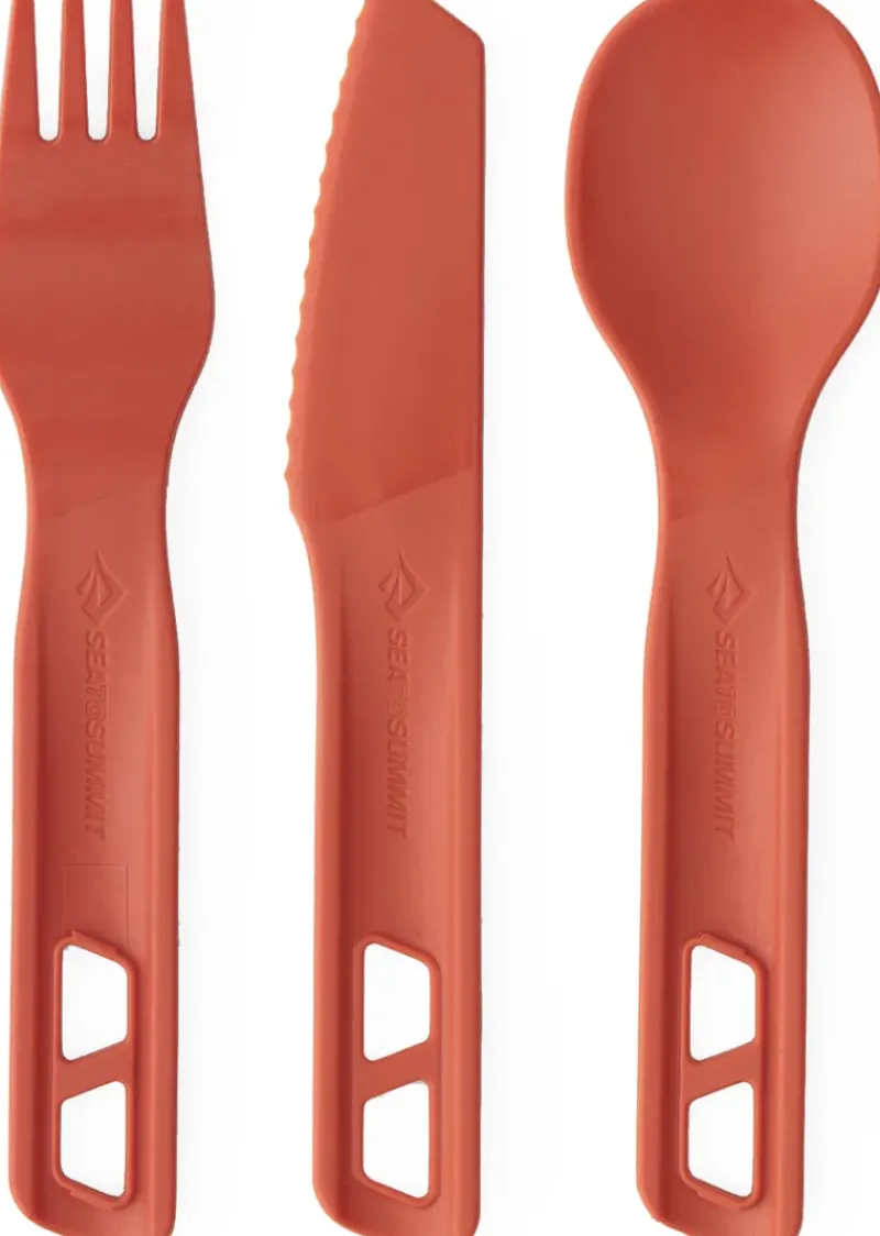 Sea To Summit Plates, Bowls, Cups & Utensils-Passage Cutlery Set - 3 Piece - Spicy Orange