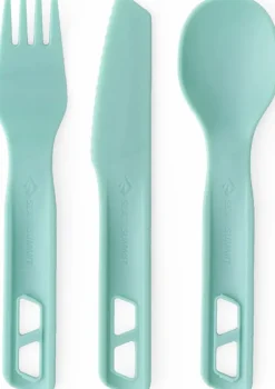 Sea To Summit Plates, Bowls, Cups & Utensils-Passage Cutlery Set - 3 Piece - Aqua Sea