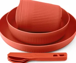 Sea To Summit Plates, Bowls, Cups & Utensils-Passage Dinnerware Set - 1P - 7 Piece - Spicy Orange