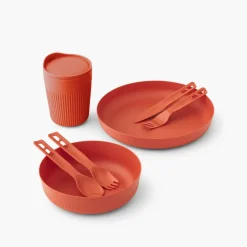 Sea To Summit Plates, Bowls, Cups & Utensils-Passage Dinnerware Set - 1P - 7 Piece - Spicy Orange