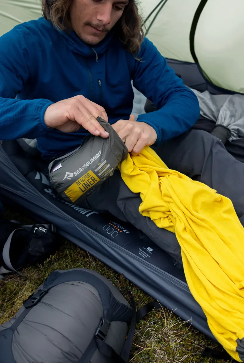 Sea To Summit Sleep Accessories-Reactor Sleeping Bag Liner - Mummy with Drawcord - Compact