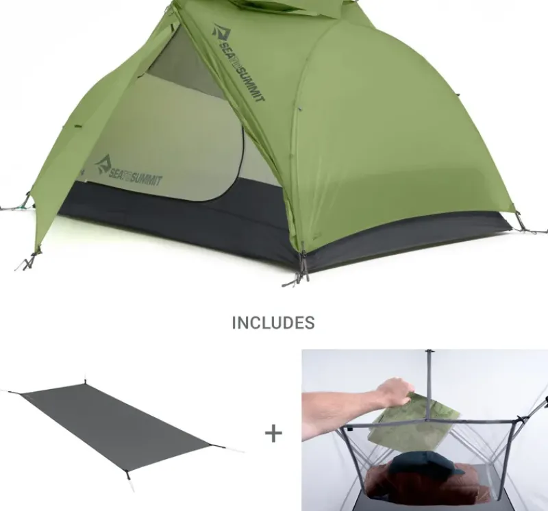 Sea To Summit Backpacking & Lightweight Tents-Telos TR2 PLUS Tent Package - Green