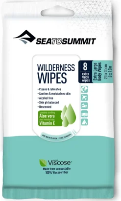 Sea To Summit Toiletries & Personal Hygiene-Wilderness Wipes - 8 Pack XL
