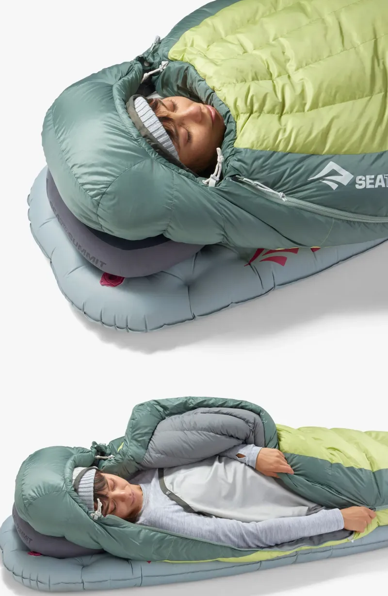 Sea To Summit Backpacking & Lightweight Sleeping Bags-Womens Ascent -1C Down Sleeping Bag - Long