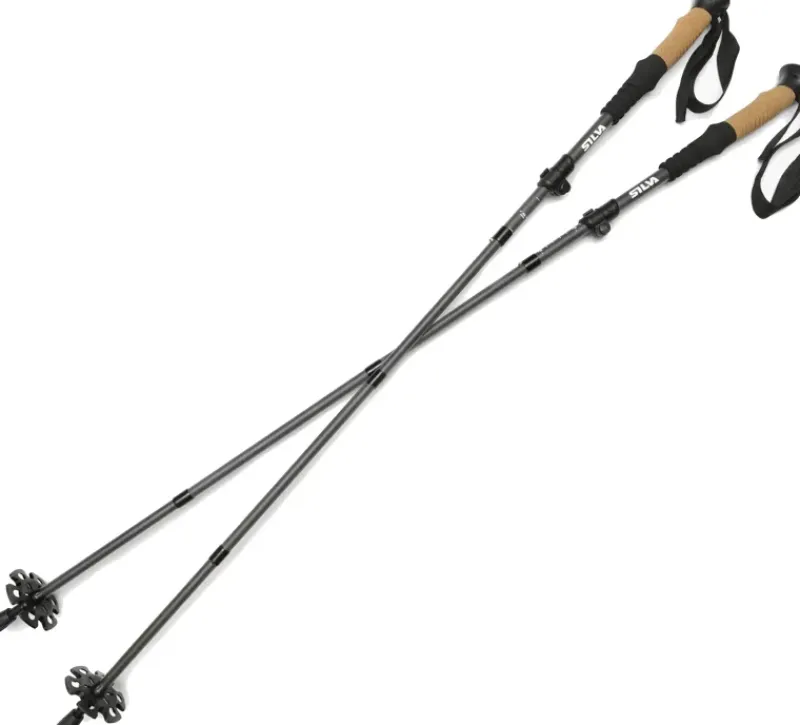 Silva Walking Poles-Trekking Poles Aluminum Z-fold - Grey