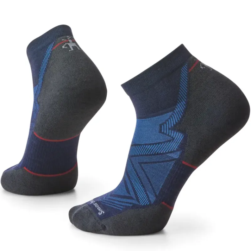 Smartwool Socks|Socks-Mens Run Targeted Cushion Ankle Socks - Deep Navy