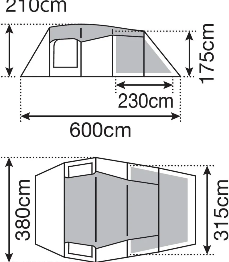 Snowpeak Family & Leisure Tents-Snow Peak Entry 2 Room Elfield Tent