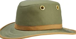 Tilley Hats-Outback Hat - Green - British Tan