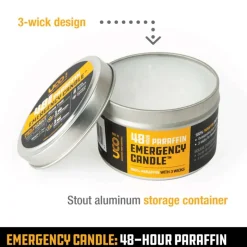 UCO Lights & Lanterns|Lighting-Emergency Candle Lantern Paraffin - 48 Hour