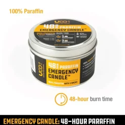 UCO Lights & Lanterns|Lighting-Emergency Candle Lantern Paraffin - 48 Hour